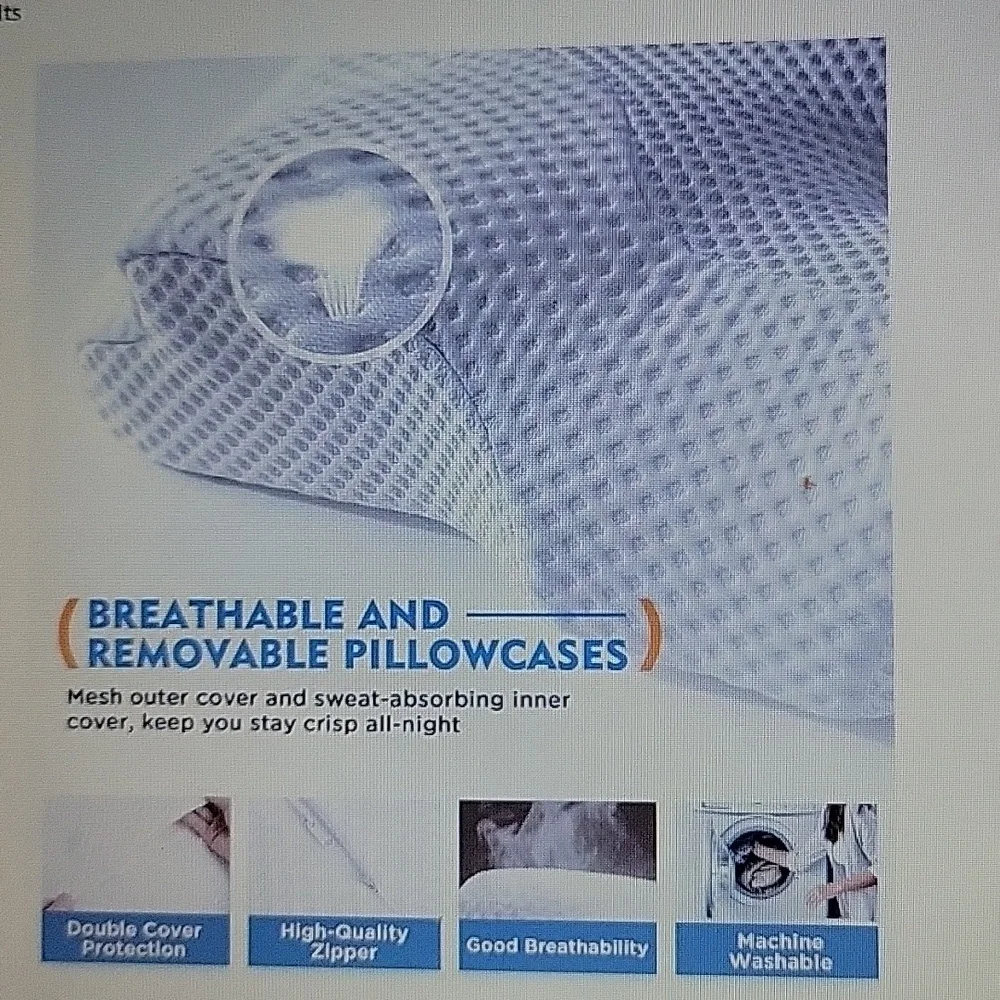 Osteo cervical pillow necknpsin relief hollow design odorless White Queen New
